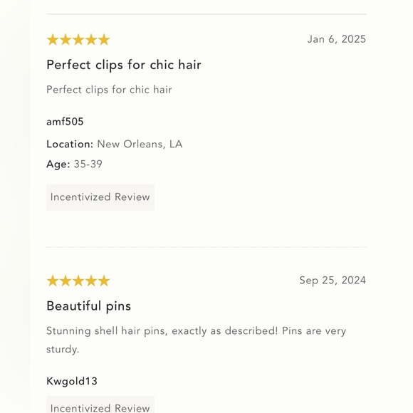 New🌟Anthropologie -Shell Bobby Pins, Set of 4 - Picture 3 of 5